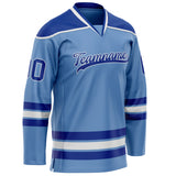 Custom Light Blue Royal Solid Colour Hockey Jersey