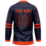 Custom Navy Red Solid Colour Hockey Jersey