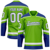 Custom Neon Green Royal Solid Colour Hockey Jersey