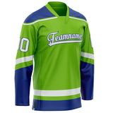 Custom Neon Green Royal Solid Colour Hockey Jersey