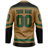 Custom Old Gold Kelly Green Solid Colour Hockey Jersey