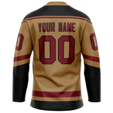 Custom Old Gold Crimson Solid Colour Hockey Jersey