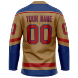 Custom Old Gold Red Solid Colour Hockey Jersey