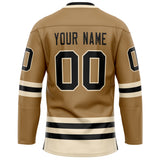 Custom Old Gold Cream Solid Colour Hockey Jersey