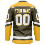 Custom Olive Gold Solid Colour Hockey Jersey