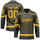 Custom Olive Gold Solid Colour Hockey Jersey