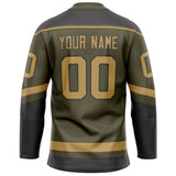 Custom Olive Old Gold Solid Colour Hockey Jersey