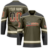 Custom Olive Cream Solid Colour Hockey Jersey