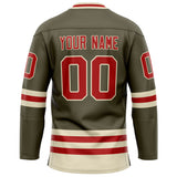 Custom Olive Red Solid Colour Hockey Jersey