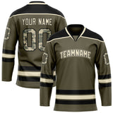 Custom Olive Black Solid Colour Hockey Jersey