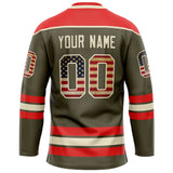 Custom Olive Red Solid Colour Hockey Jersey