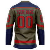 Custom Olive Navy Solid Colour Hockey Jersey