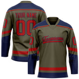 Custom Olive Navy Solid Colour Hockey Jersey