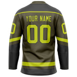 Custom Olive Neon Yellow Solid Colour Hockey Jersey