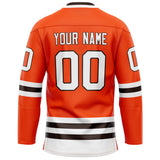 Custom Orange White Solid Colour Hockey Jersey