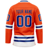 Custom Orange Royal Solid Colour Hockey Jersey