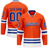 Custom Orange Royal Solid Colour Hockey Jersey