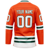 Custom Orange White Solid Colour Hockey Jersey