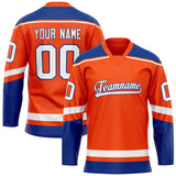 Custom Orange Royal Solid Colour Hockey Jersey