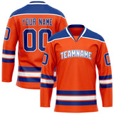 Custom Orange Royal Solid Colour Hockey Jersey