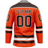 Custom Orange Brown Solid Colour Hockey Jersey