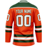 Custom Orange Kelly Green Solid Colour Hockey Jersey