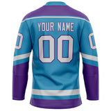 Custom Panther Blue Purple Solid Colour Hockey Jersey