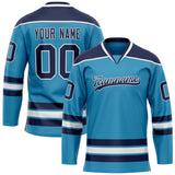 Custom Panther Blue Navy Solid Colour Hockey Jersey