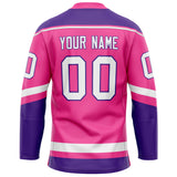 Custom Pink Purple Solid Colour Hockey Jersey