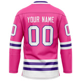 Custom Pink Purple Solid Colour Hockey Jersey