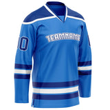 Custom Powder Blue Royal Solid Colour Hockey Jersey