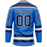 Custom Powder Blue Navy Solid Colour Hockey Jersey