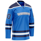 Custom Powder Blue Navy Solid Colour Hockey Jersey