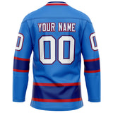 Custom Powder Blue Navy Solid Colour Hockey Jersey