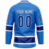 Custom Powder Blue Navy Solid Colour Hockey Jersey