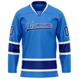 Custom Powder Blue Navy Solid Colour Hockey Jersey