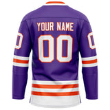 Custom Purple Red Solid Colour Hockey Jersey