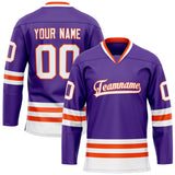 Custom Purple Red Solid Colour Hockey Jersey