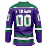 Custom Purple Kelly Green Solid Colour Hockey Jersey