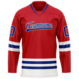 Custom Red Royal Solid Colour Hockey Jersey