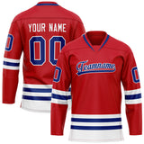 Custom Red Royal Solid Colour Hockey Jersey