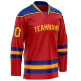 Custom Red Royal Solid Colour Hockey Jersey