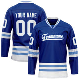 Custom Royal Light Blue Solid Colour Hockey Jersey