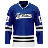 Custom Royal Black Solid Colour Hockey Jersey