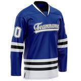 Custom Royal Black Solid Colour Hockey Jersey