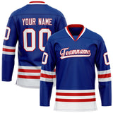 Custom Royal Red Solid Colour Hockey Jersey