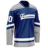 Custom Royal Gray Solid Colour Hockey Jersey