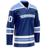 Custom Royal Light Blue Solid Colour Hockey Jersey