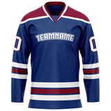 Custom Royal Crimson Solid Colour Hockey Jersey