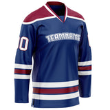 Custom Royal Crimson Solid Colour Hockey Jersey